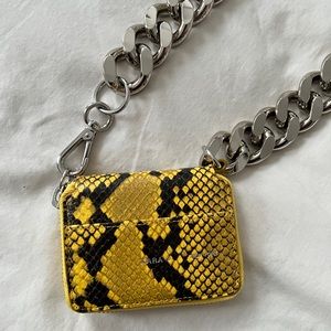 KARA Yellow Snake Chain Wallet